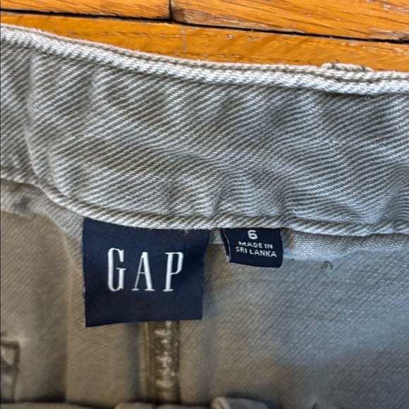 GAP Mid Rise Twill Barrel Pants Black Moss Green - Picture 6 of 13